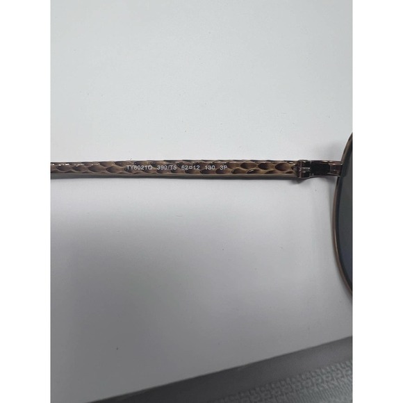 NWT Tory Burch Polarized Leather brown aviator sunglasses - Picture 7 of 8